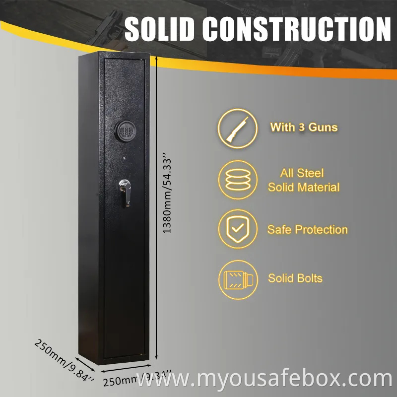 Gun Safes for Home Rifle and Pistols Electronic Gun Security Cabinet